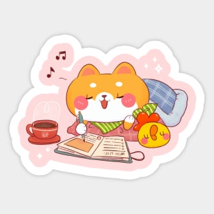 Cozy Journaling Time Sticker